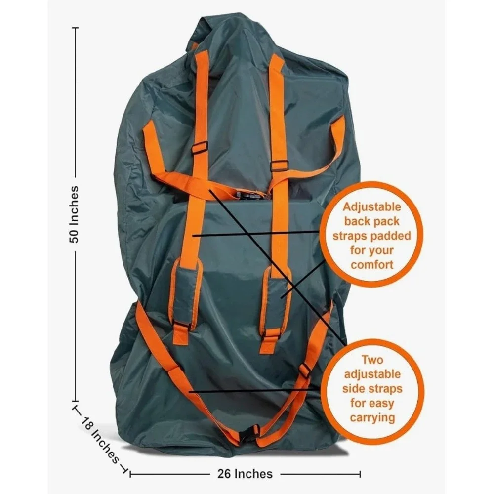 XL Heavy Duty Stroller Travel Bag Gate Check Fits Double Jogging Strollers